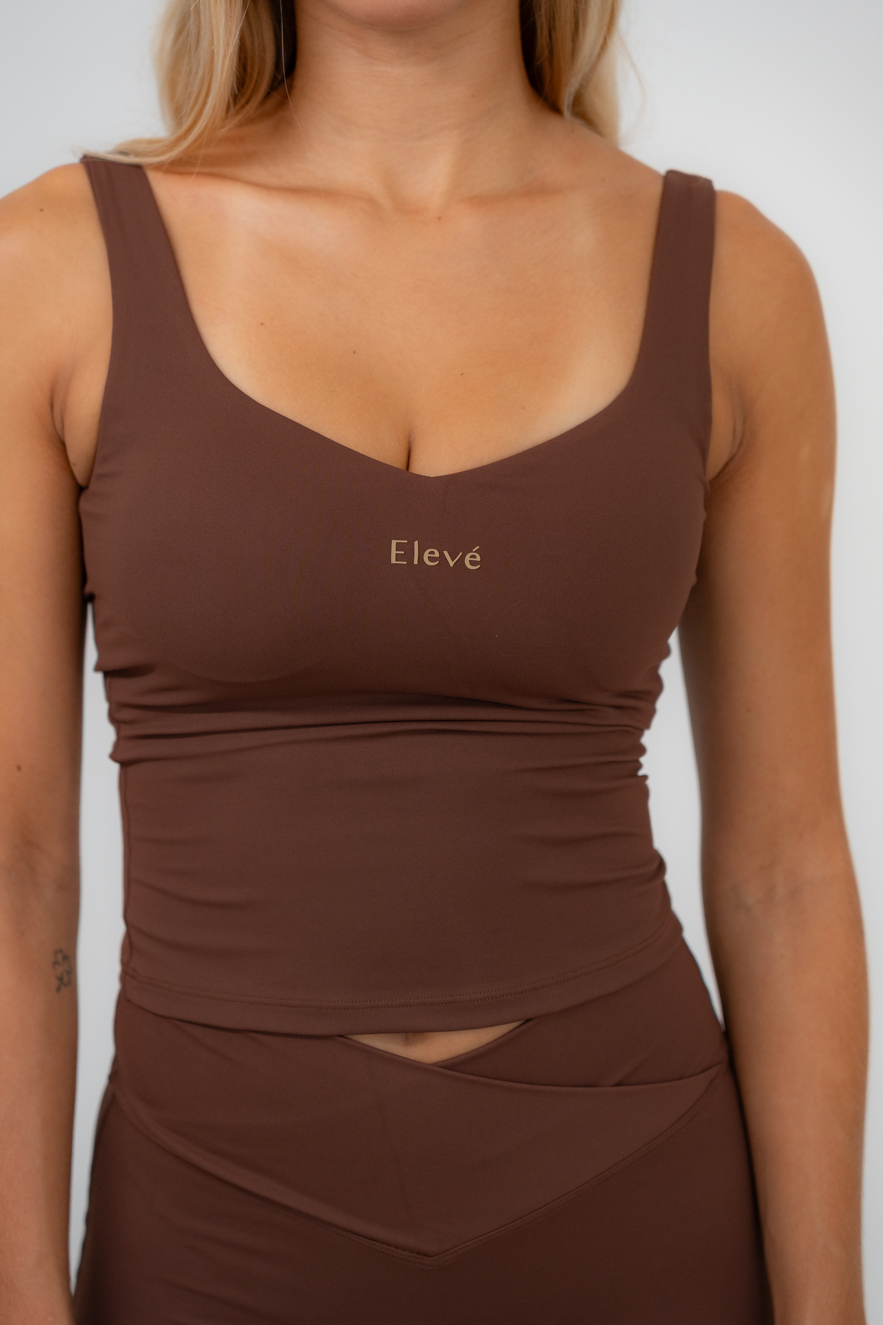 SWAN TOP - MARRON